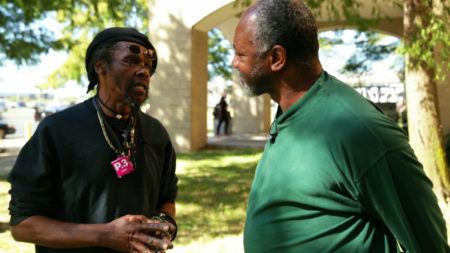 Lonnie Holley with Kerry James Marshall at Prospect.3